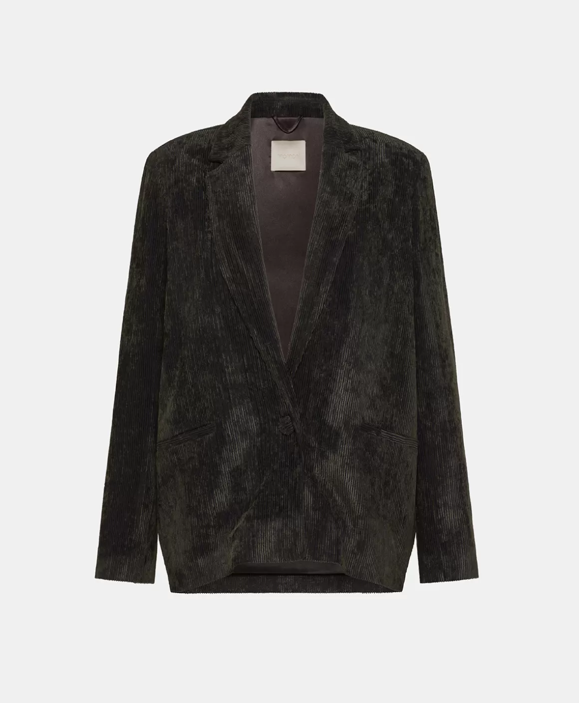 VESTE HINATA EN VELOURS STRETCH BICOLORE - GRIS CHARBON*Momoni Fashion